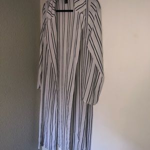 Long striped cardigan
